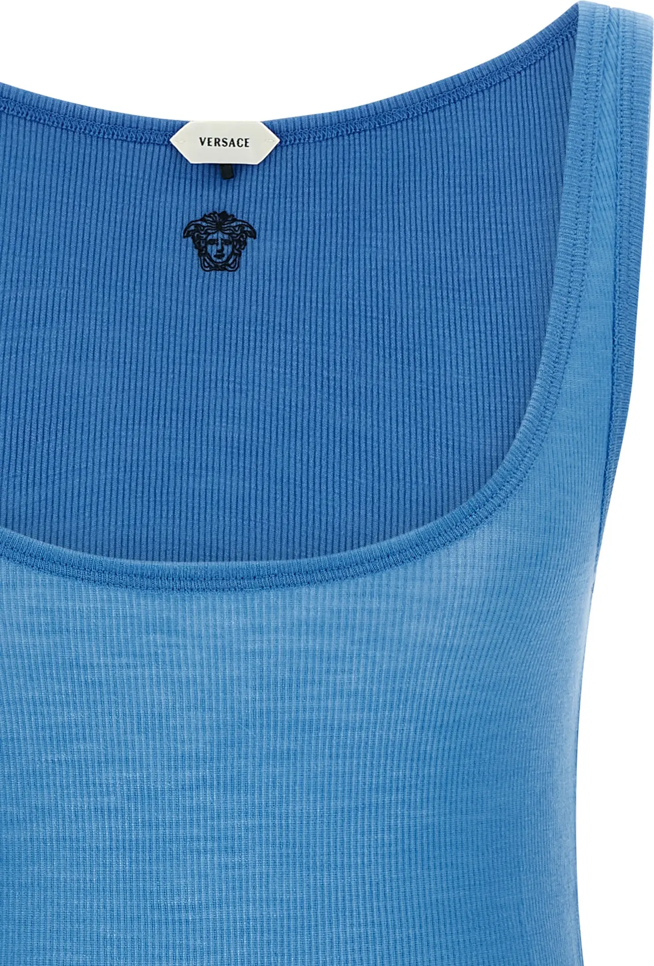 Tank Top Versace Blue Virgin Wool