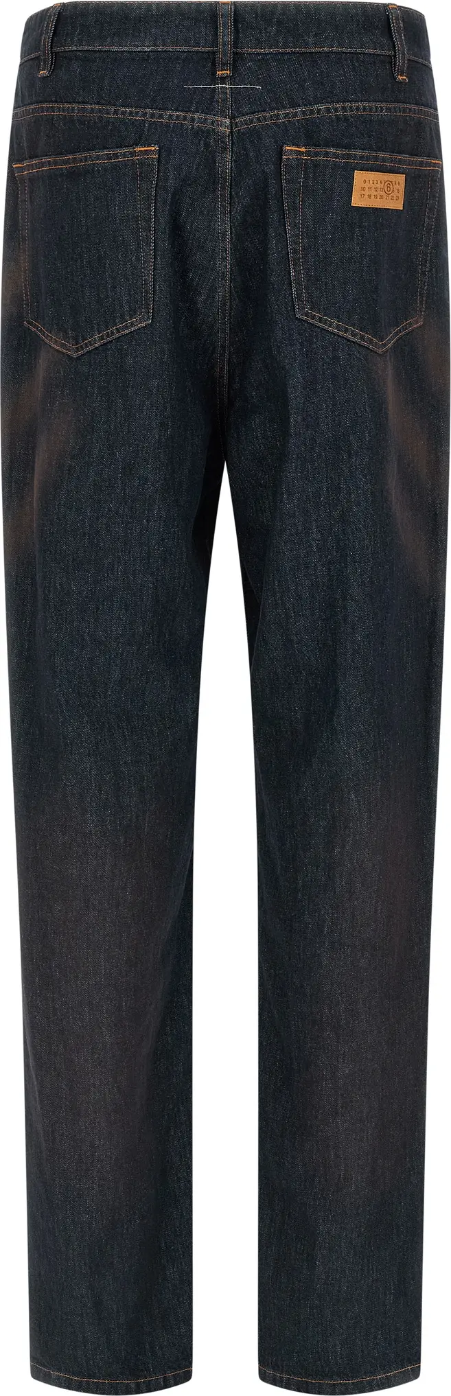 Синие джинсы прямого кроя MM6 Maison Margiela