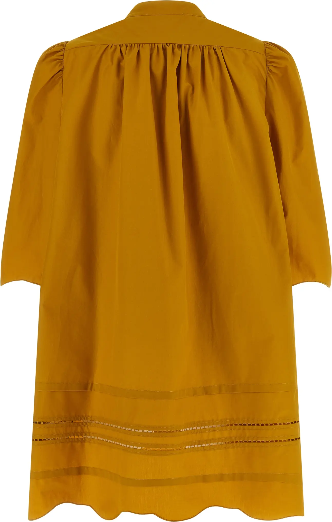 Bicolor Cotton Short Dress Fabiana Filippi