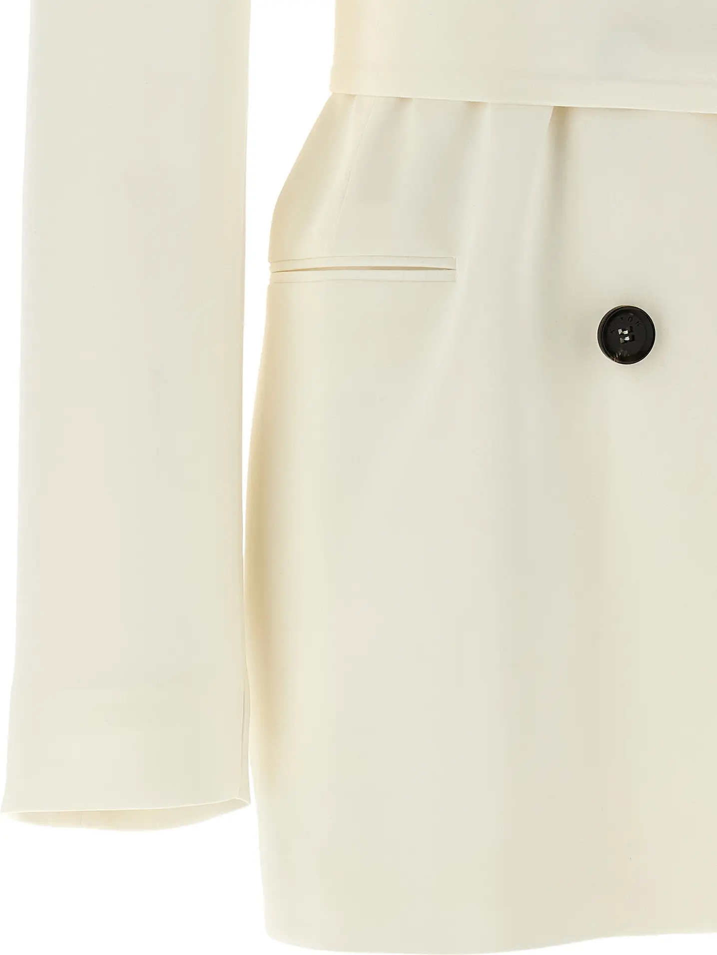 White Silk Blazer Kiton