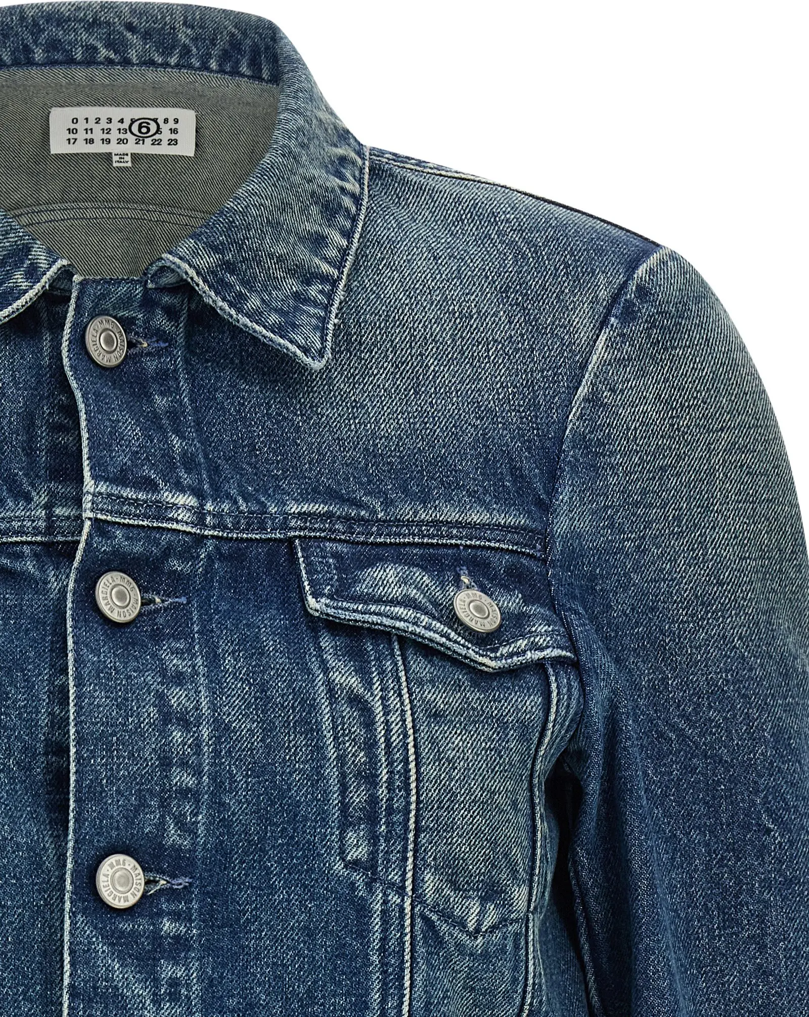 Blue Cotton Denim Jacket MM6 Maison Margiela