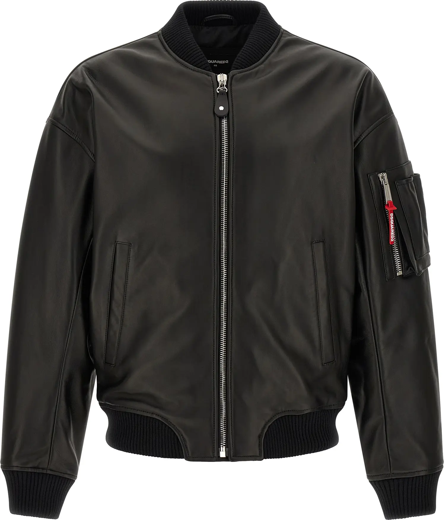 Leather Bomber Jacket Dsquared2