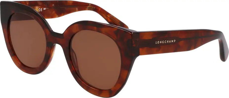 Коричневые солнцезащитные очки Longchamp из ацетата