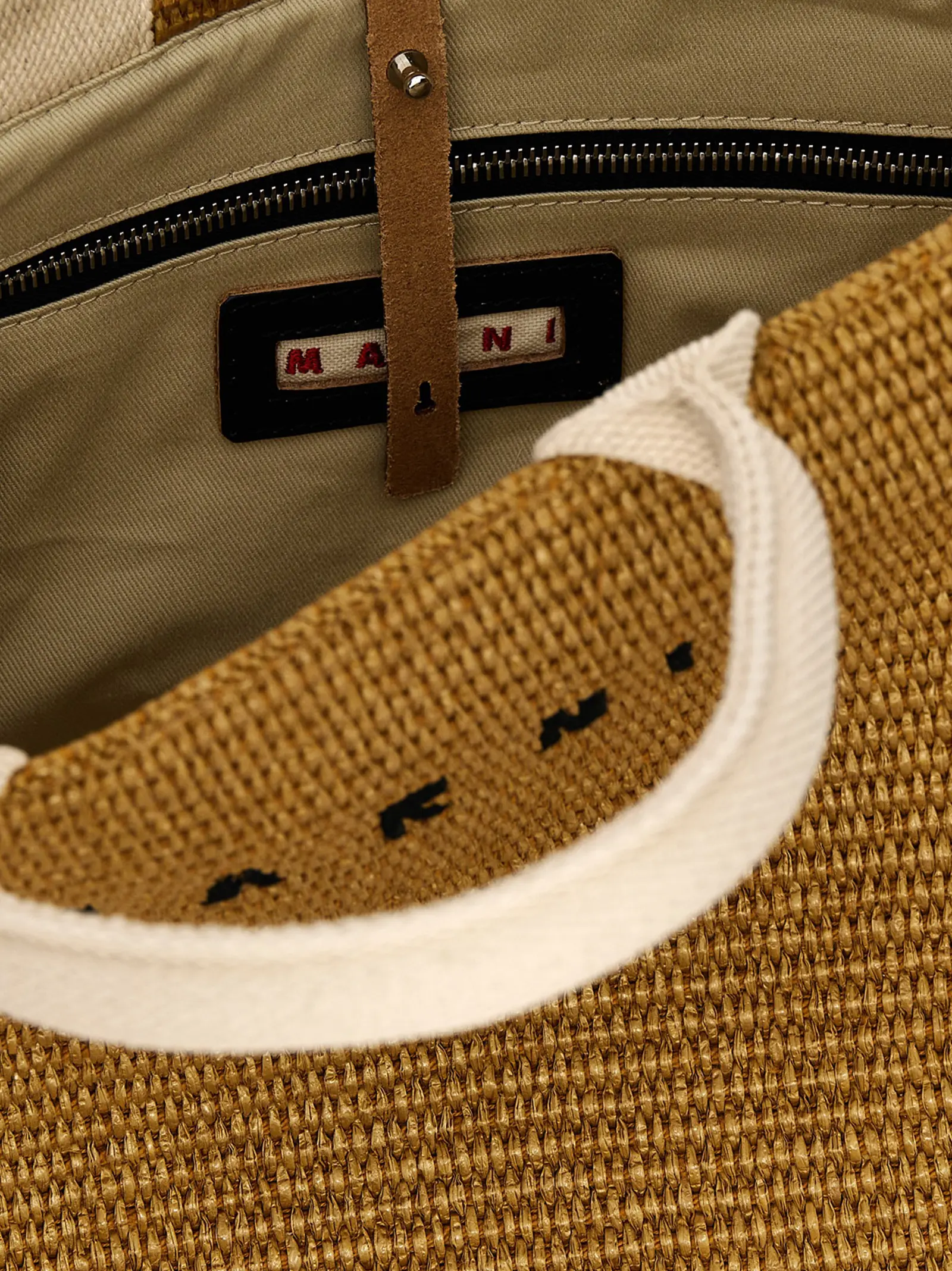 Tote Bag Marni Beige Cotton Tote Bag
