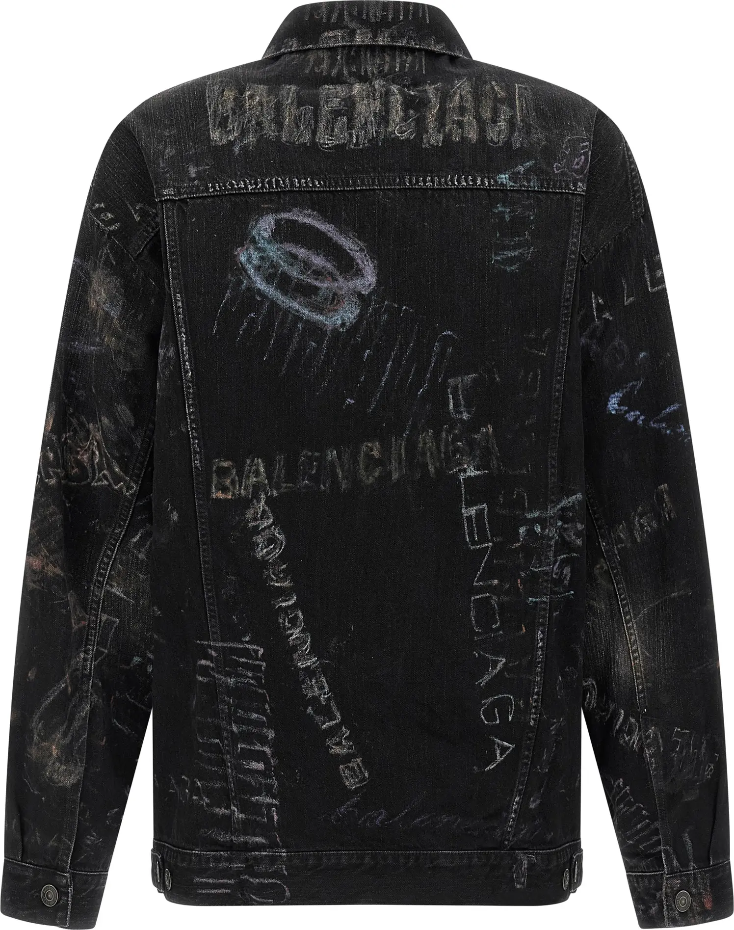 Джинсовая куртка Balenciaga черная из хлопка