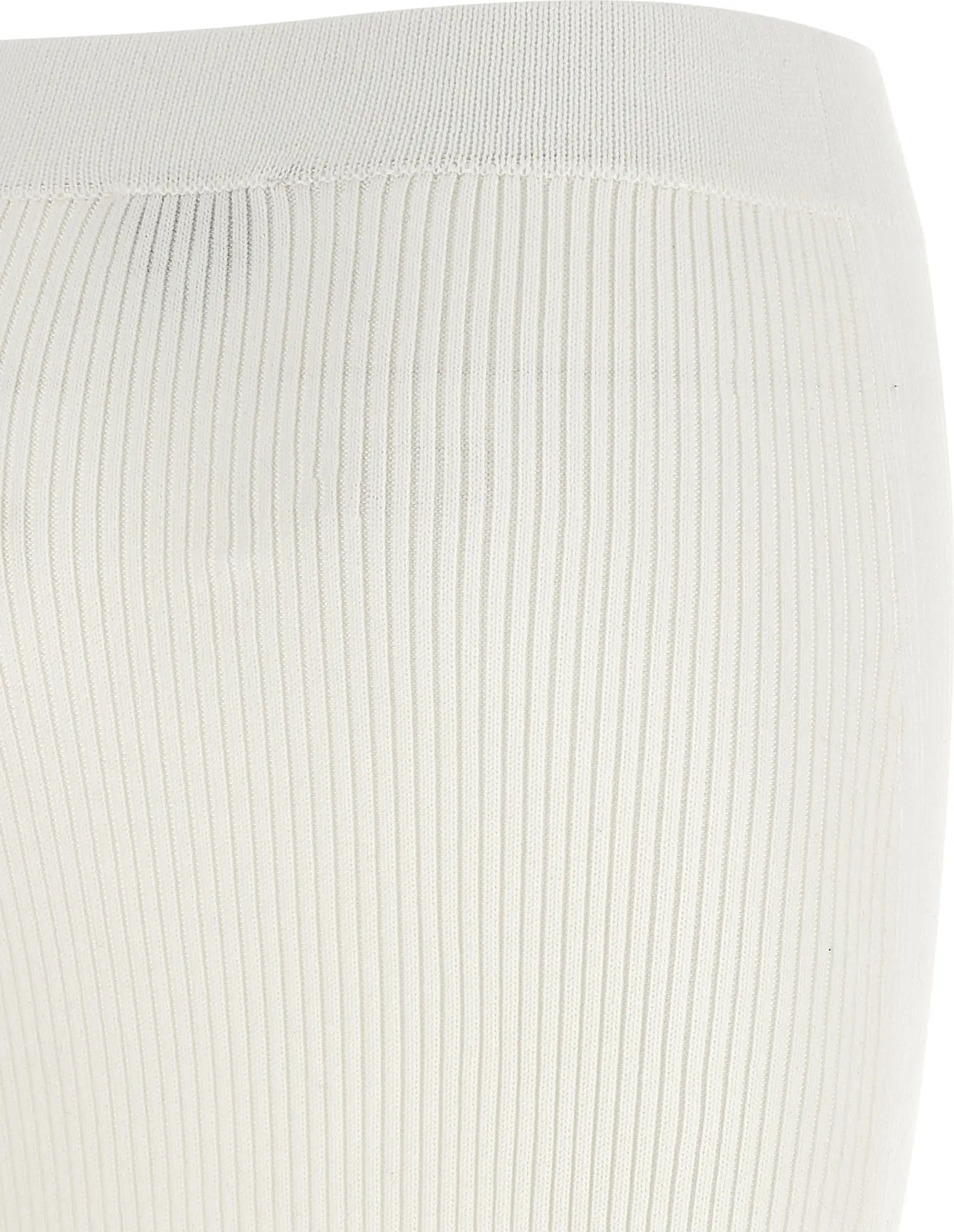 White Organic Cotton Midi Skirt GANNI