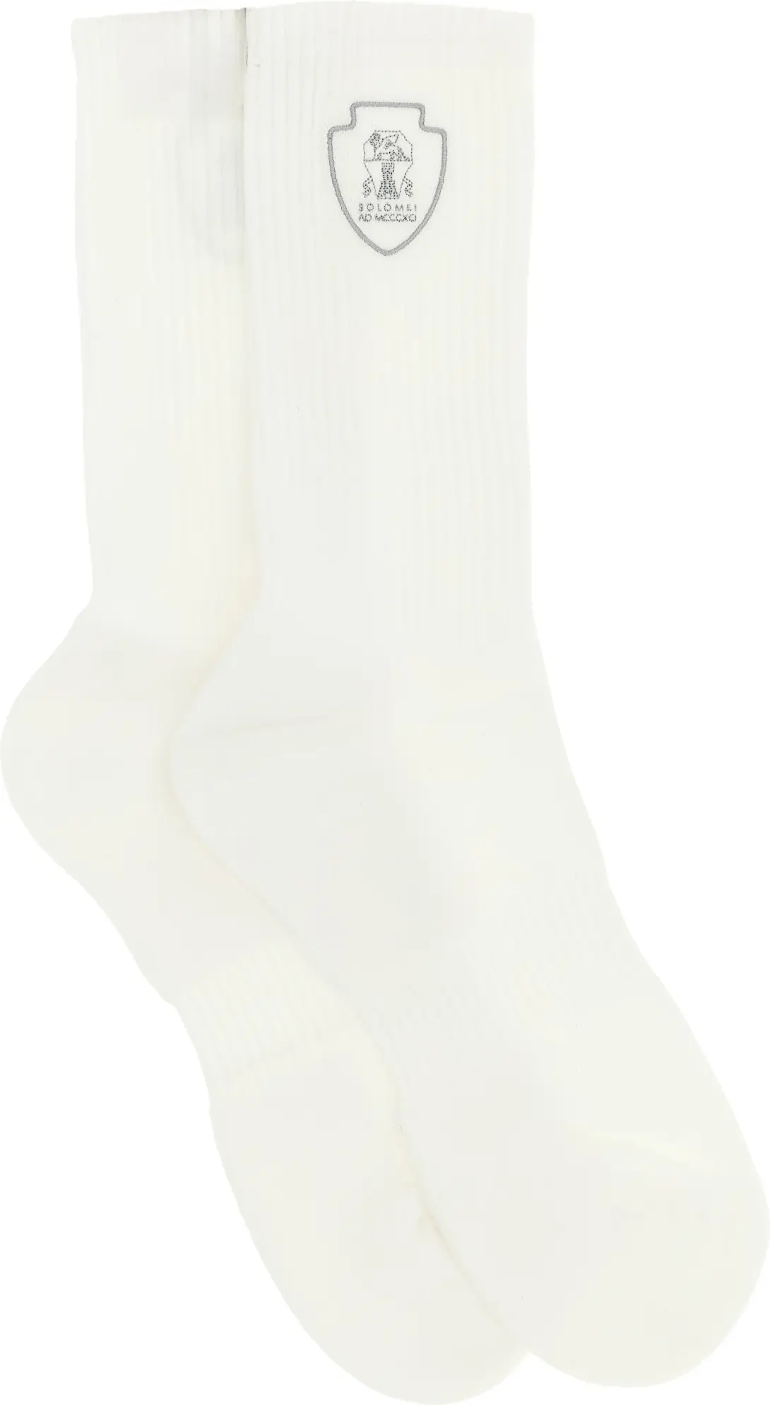 White Cotton Socks Brunello Cucinelli