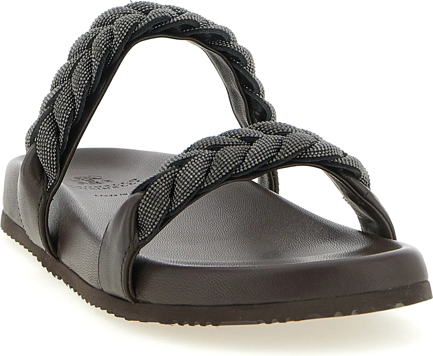 Brunello Cucinelli Qimmat To'qilgan Tasmali Sandal