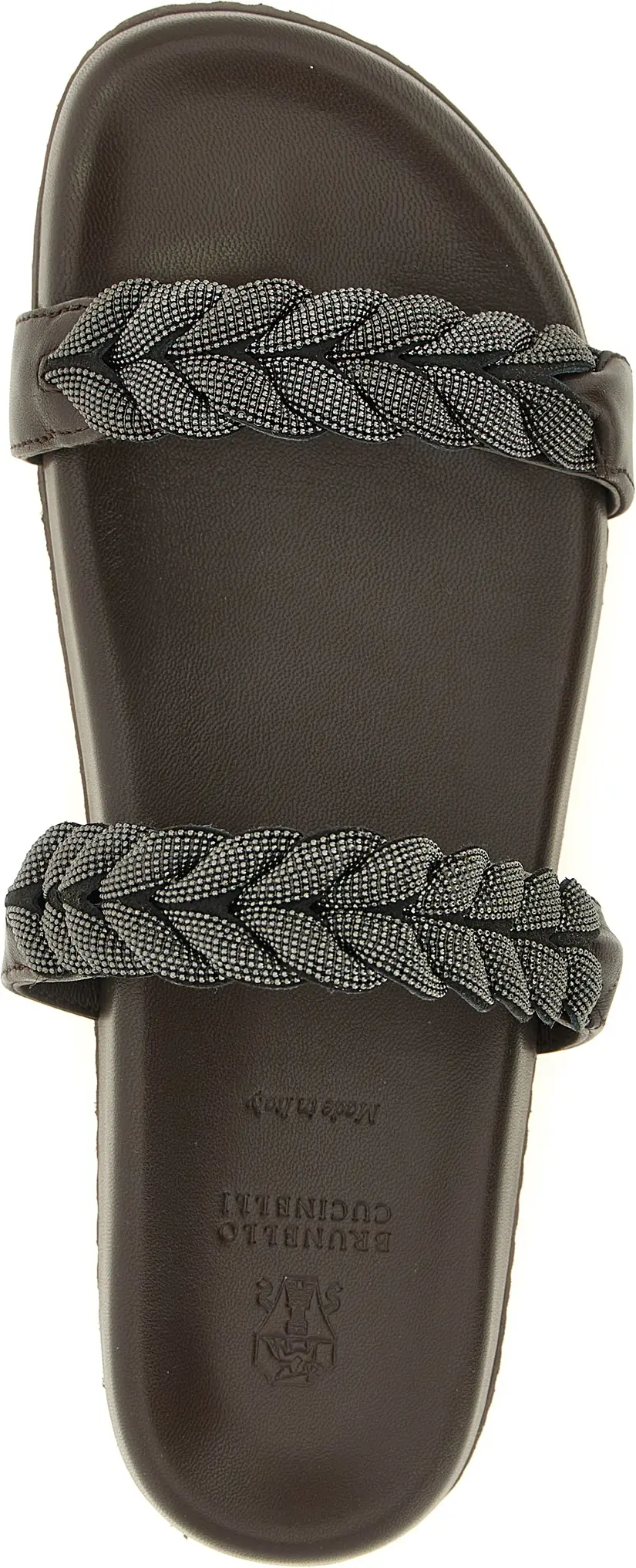 Brunello Cucinelli Qimmat To'qilgan Tasmali Sandal