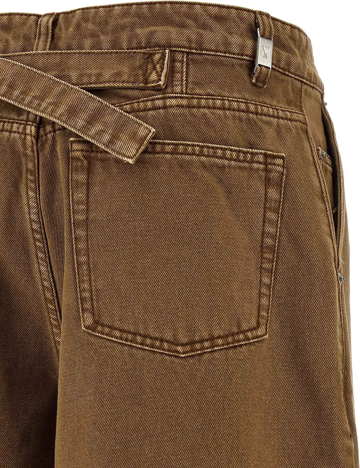 Brown Cotton Bermuda Shorts AMI Paris