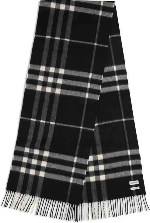 Scarf Burberry Black Cashmere