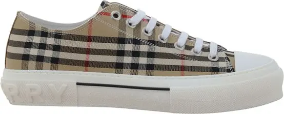 Коричневые хлопковые кроссовки Burberry