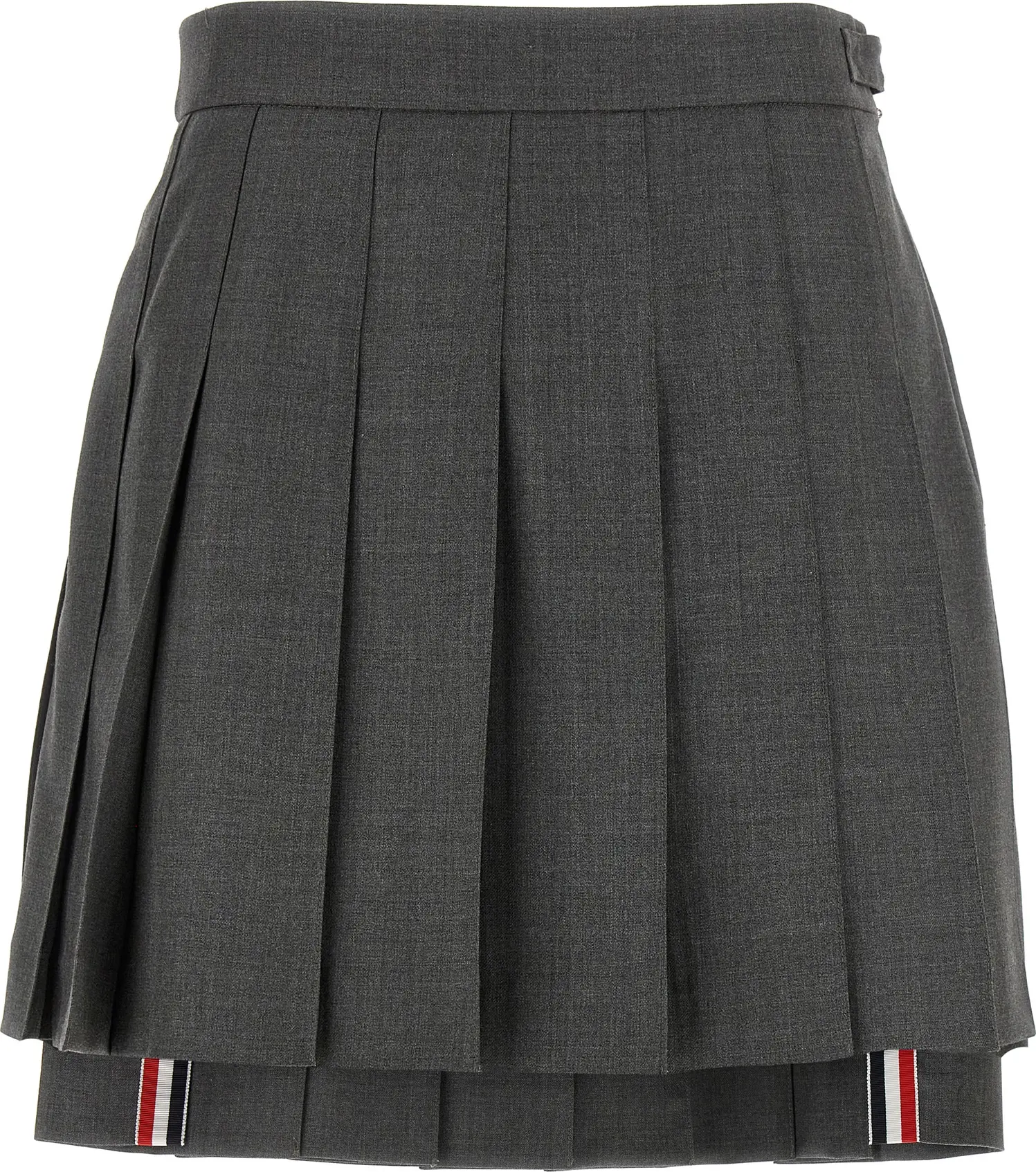 Gray Wool Long Skirt Thom Browne