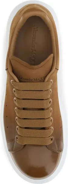 Кроссовки Alexander McQueen Коричневая телячья кожа Bos Taurus Chunky Sneakers
