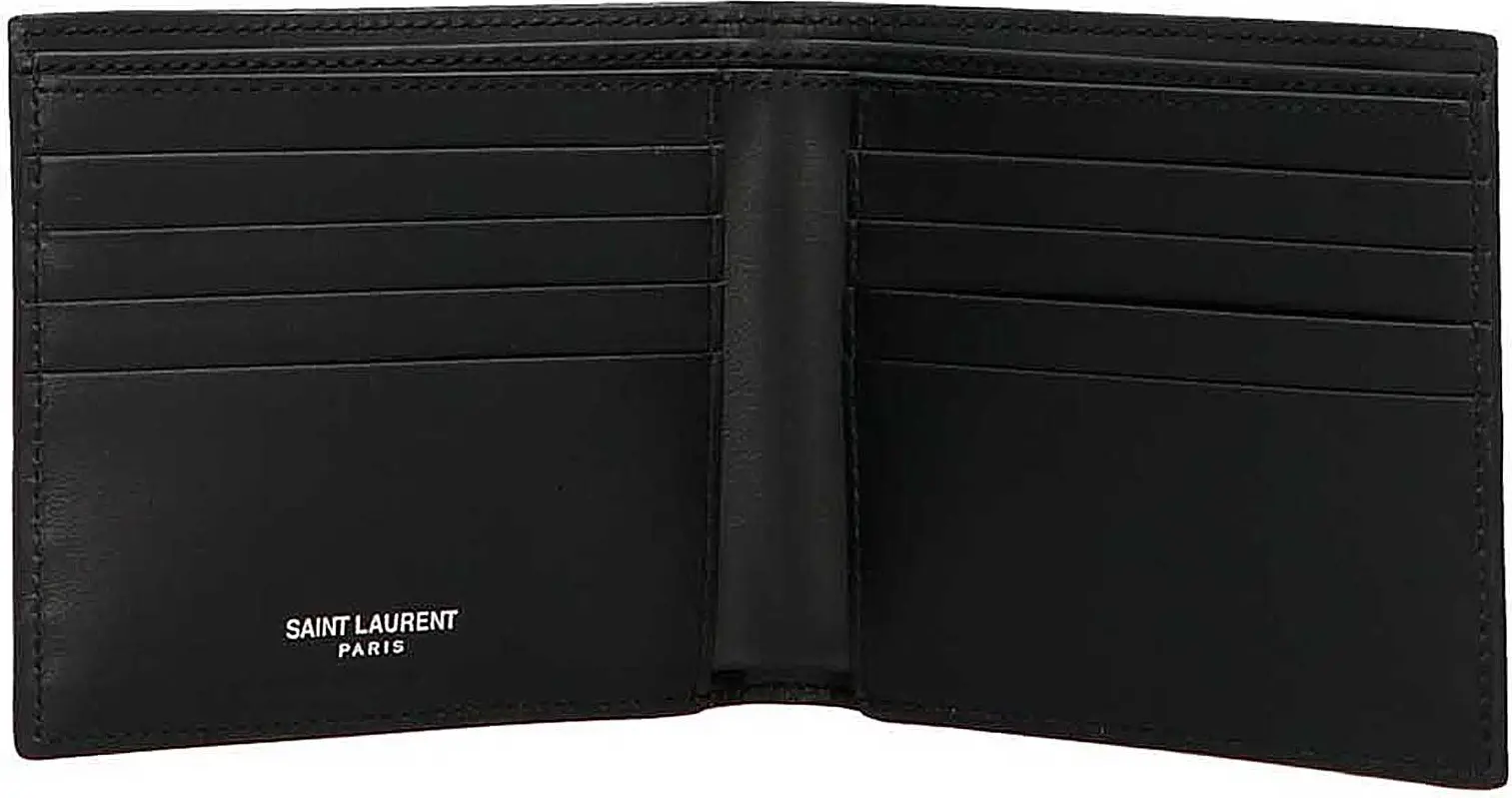 Кошелек Saint Laurent Черная телячья кожа