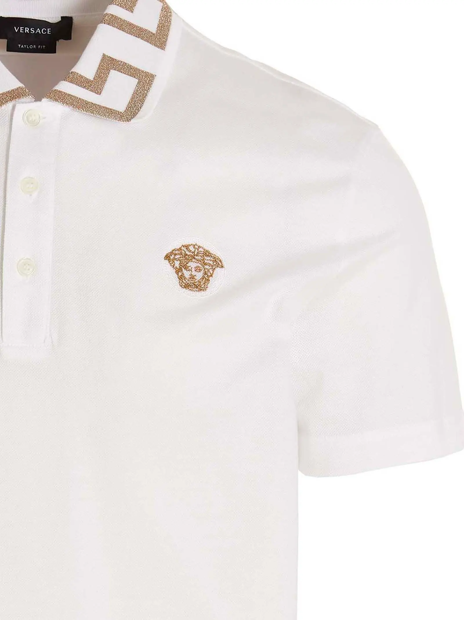 Polo Shirt Versace White Cotton