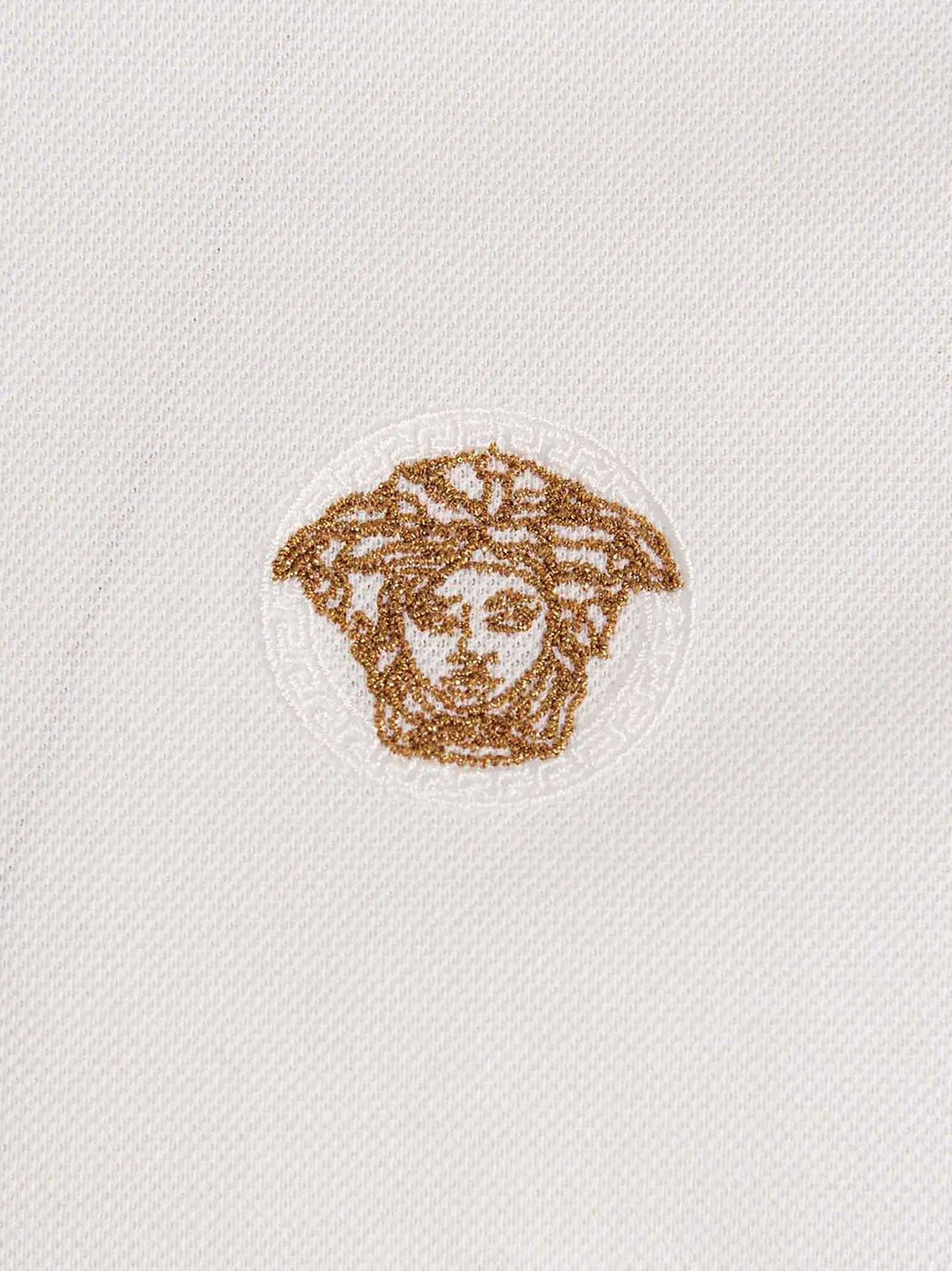 Polo Shirt Versace White Cotton