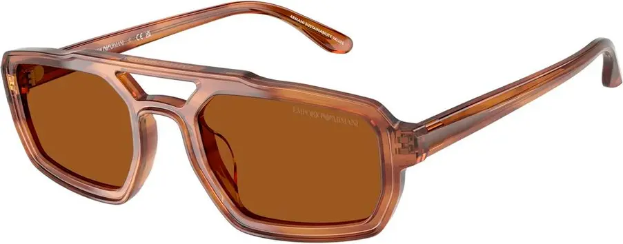 Солнцезащитные очки Armani Emporio, коричневые, ацетат