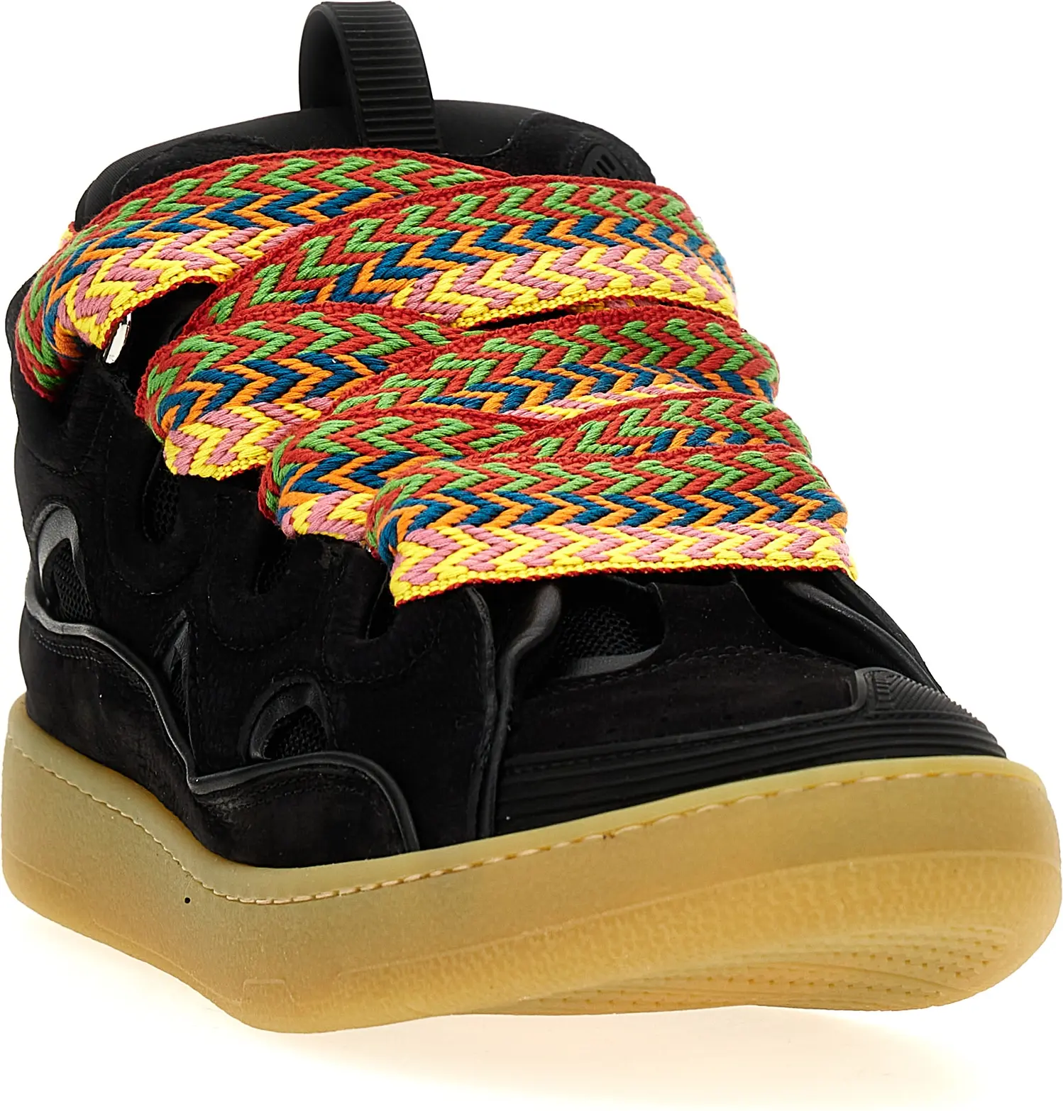 Кроссовки Lanvin Черная телячья кожа Chunky Sneakers