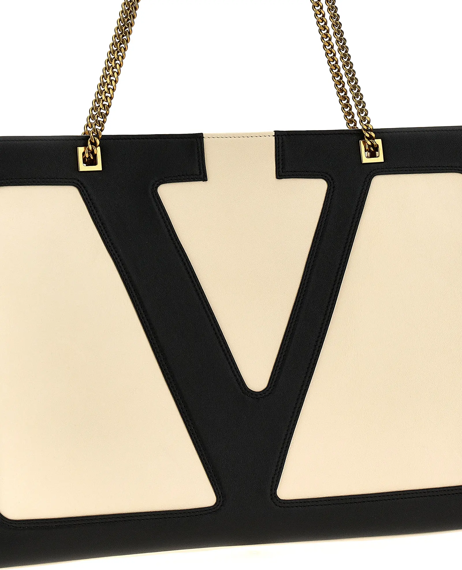 Valentino Garavani Bicolor Lamb Leather Tote Bag