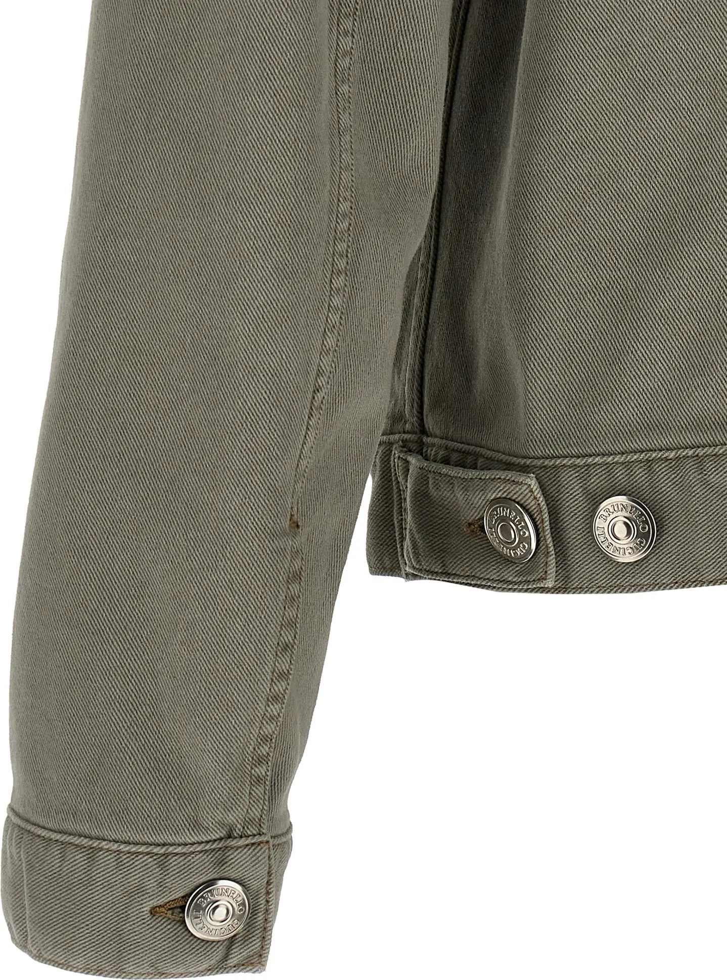 Серая джинсовая куртка Brunello Cucinelli из хлопка