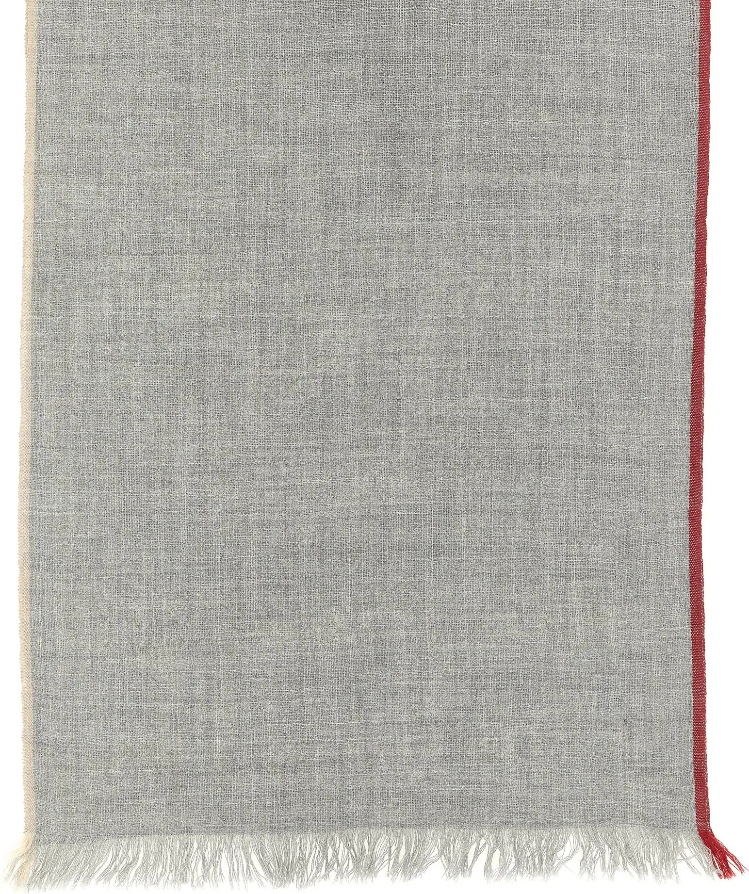 Gray Virgin Wool Scarf Brunello Cucinelli