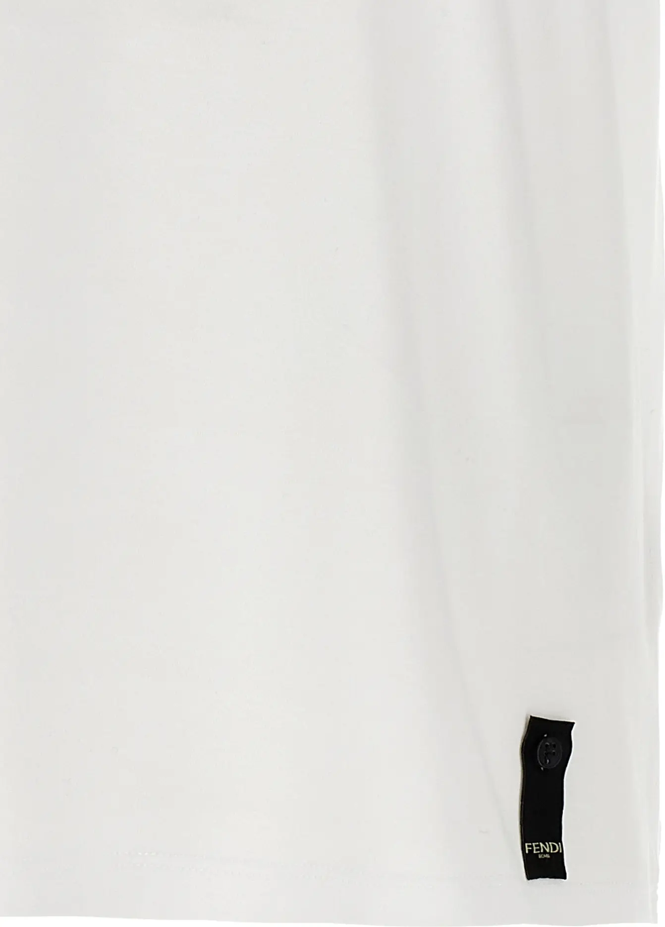 White Cotton T-Shirt Fendi