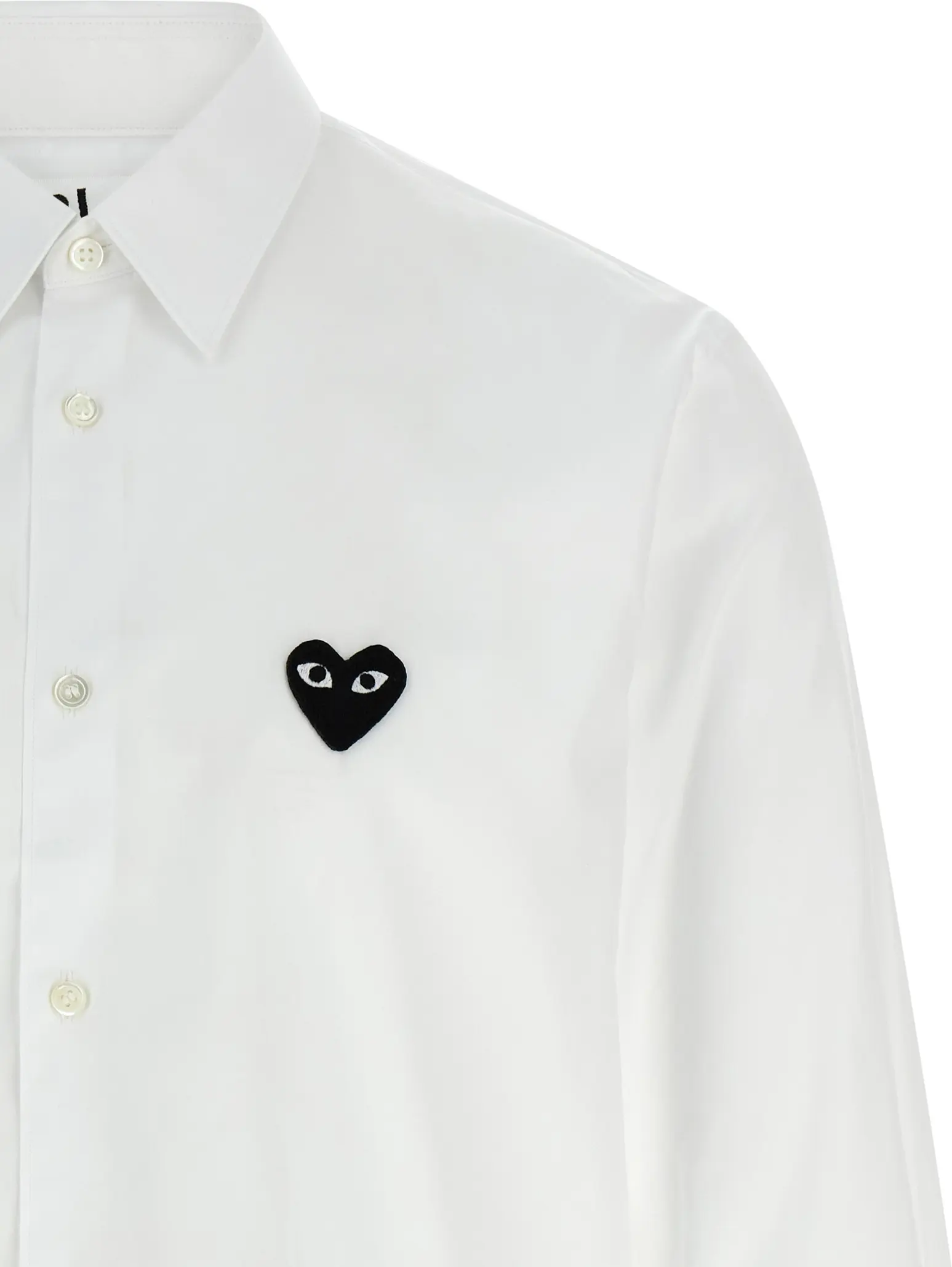 White Cotton Blouse Comme Des Garçons Play