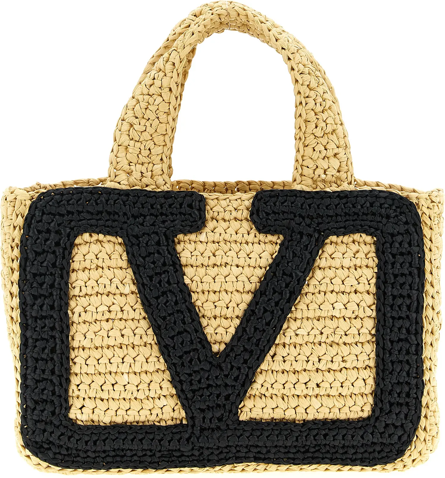 Black Viscose Tote Bag Valentino Garavani
