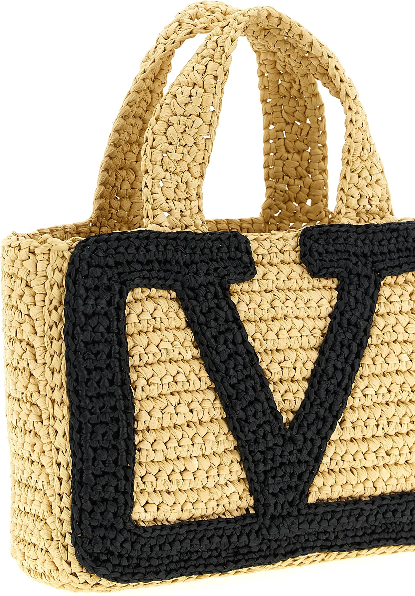 Black Viscose Tote Bag Valentino Garavani