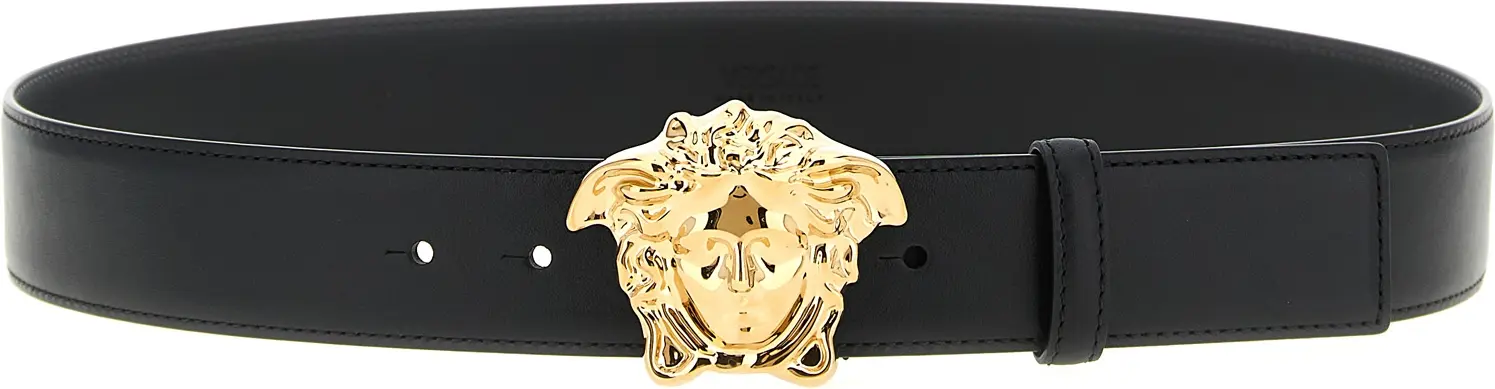 Belt Versace Black Calfskin Regular