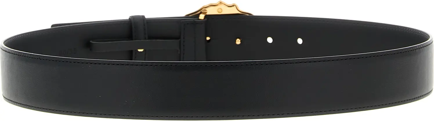 Belt Versace Black Calfskin Regular
