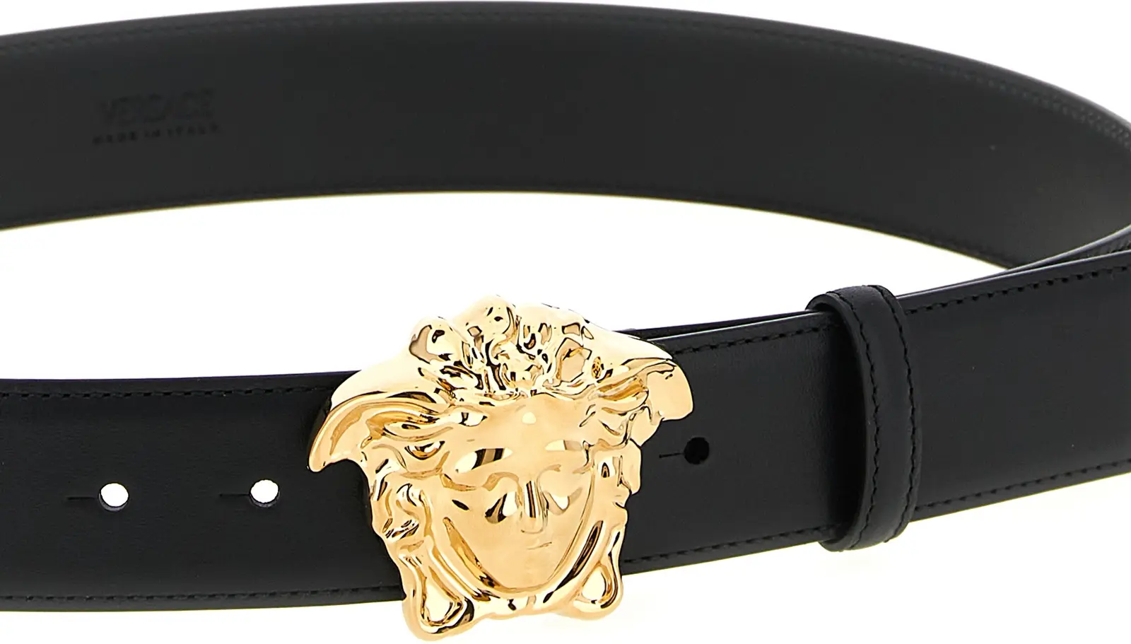 Belt Versace Black Calfskin Regular