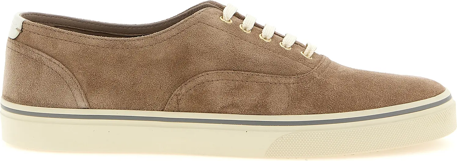 Sneakers Brunello Cucinelli Beige Calfskin Low Top Sneakers