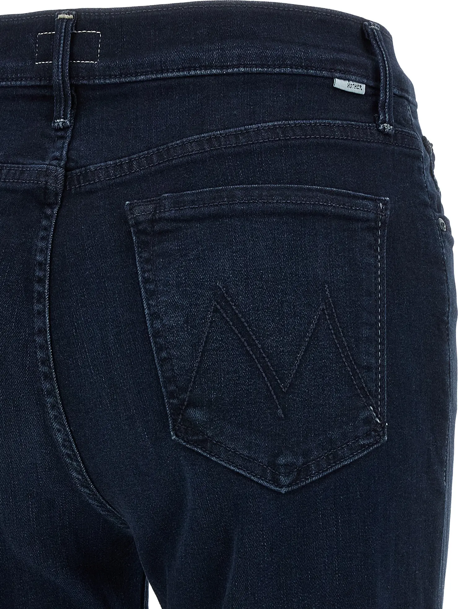 Mother Denim Ko'k Shimcha O'rta Bel Uslubida