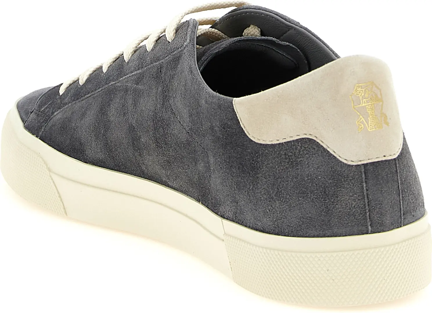 Gray Calfskin Sneakers Brunello Cucinelli
