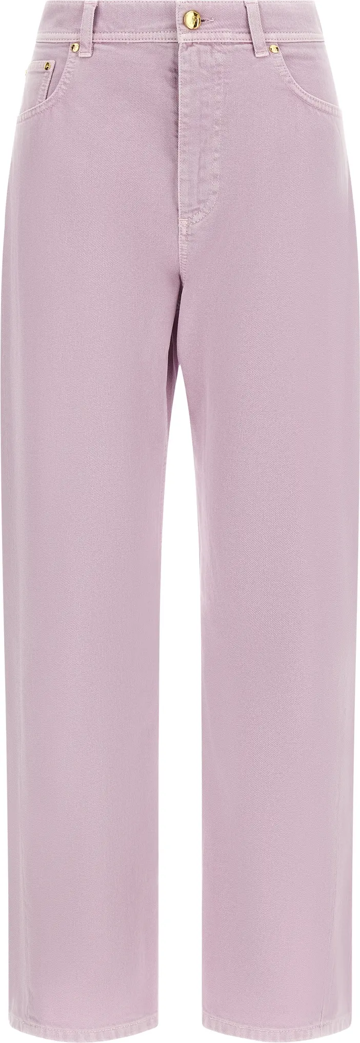 Alberta Ferretti Multicolor Cotton Straight-Leg Jeans