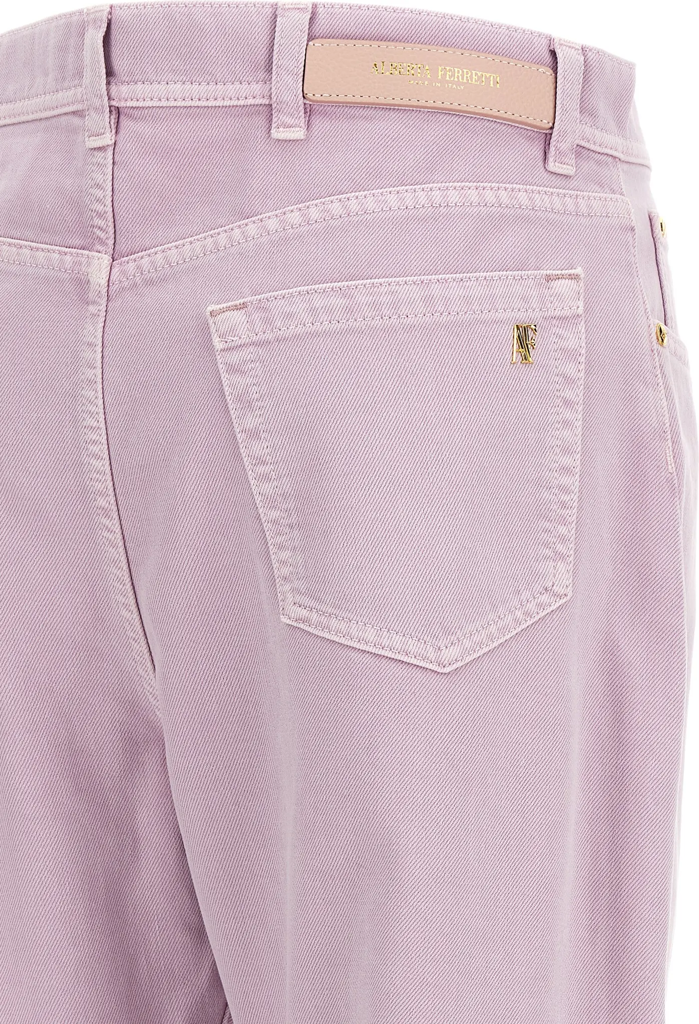 Alberta Ferretti Multicolor Cotton Straight-Leg Jeans