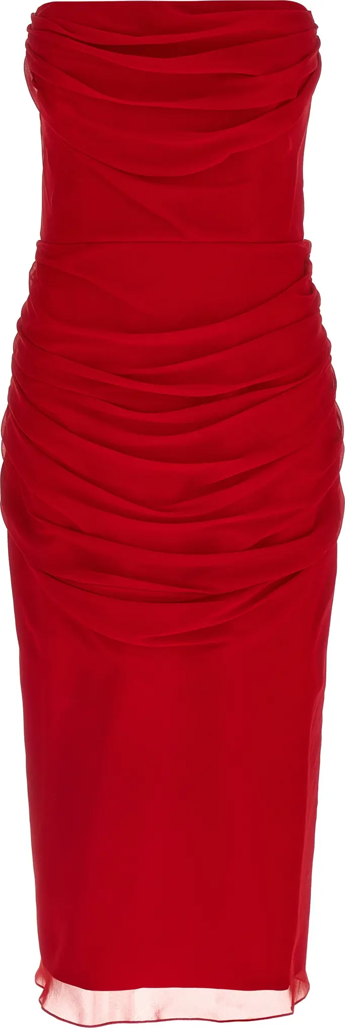 Multicolor Silk Midi Dress Carolina Herrera