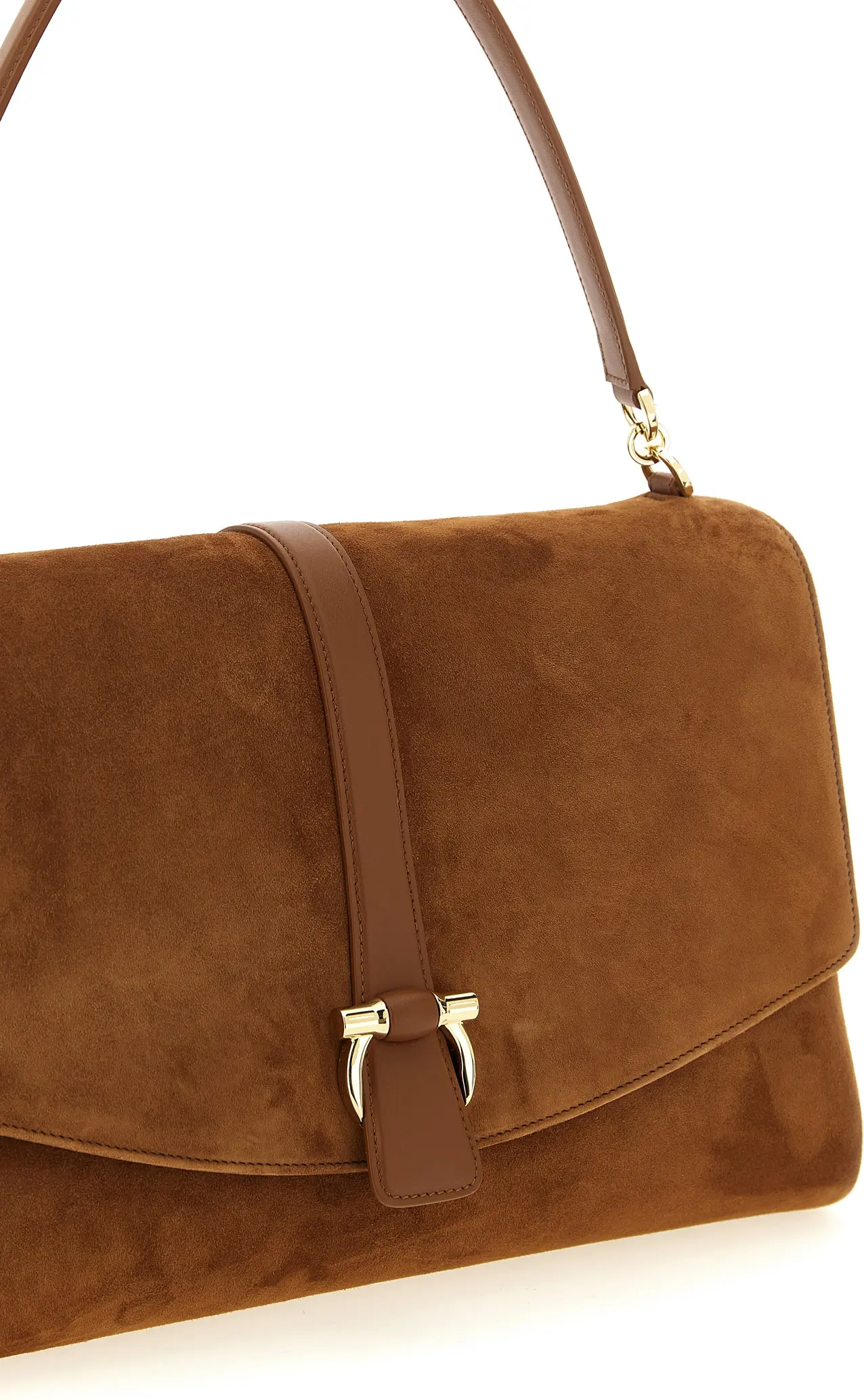 Коричневая сумка через плечо из козьей кожи Ferragamo