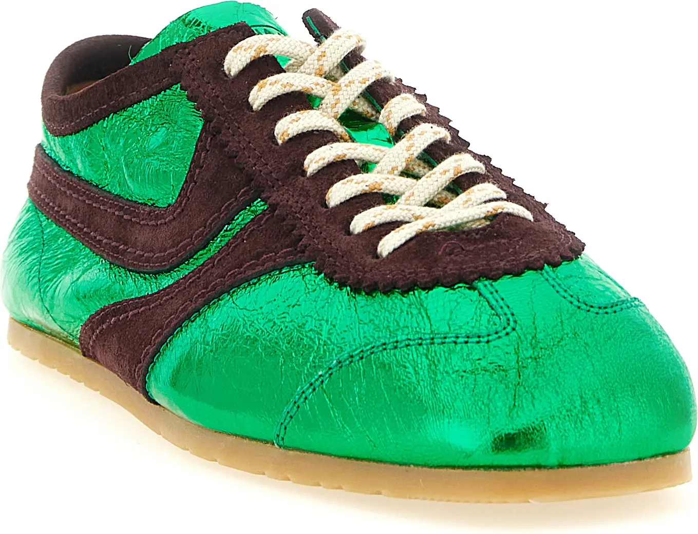 Bicolor Lamb Leather Sneakers Dries Van Noten