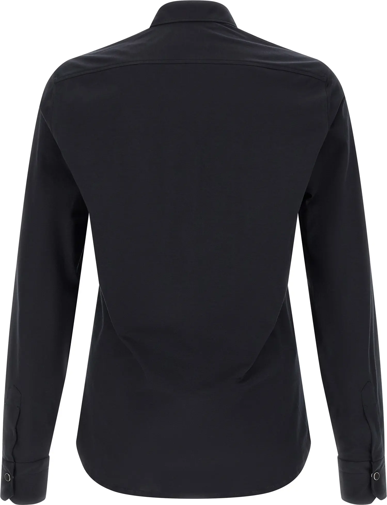 Синяя хлопковая рубашка от Kiton