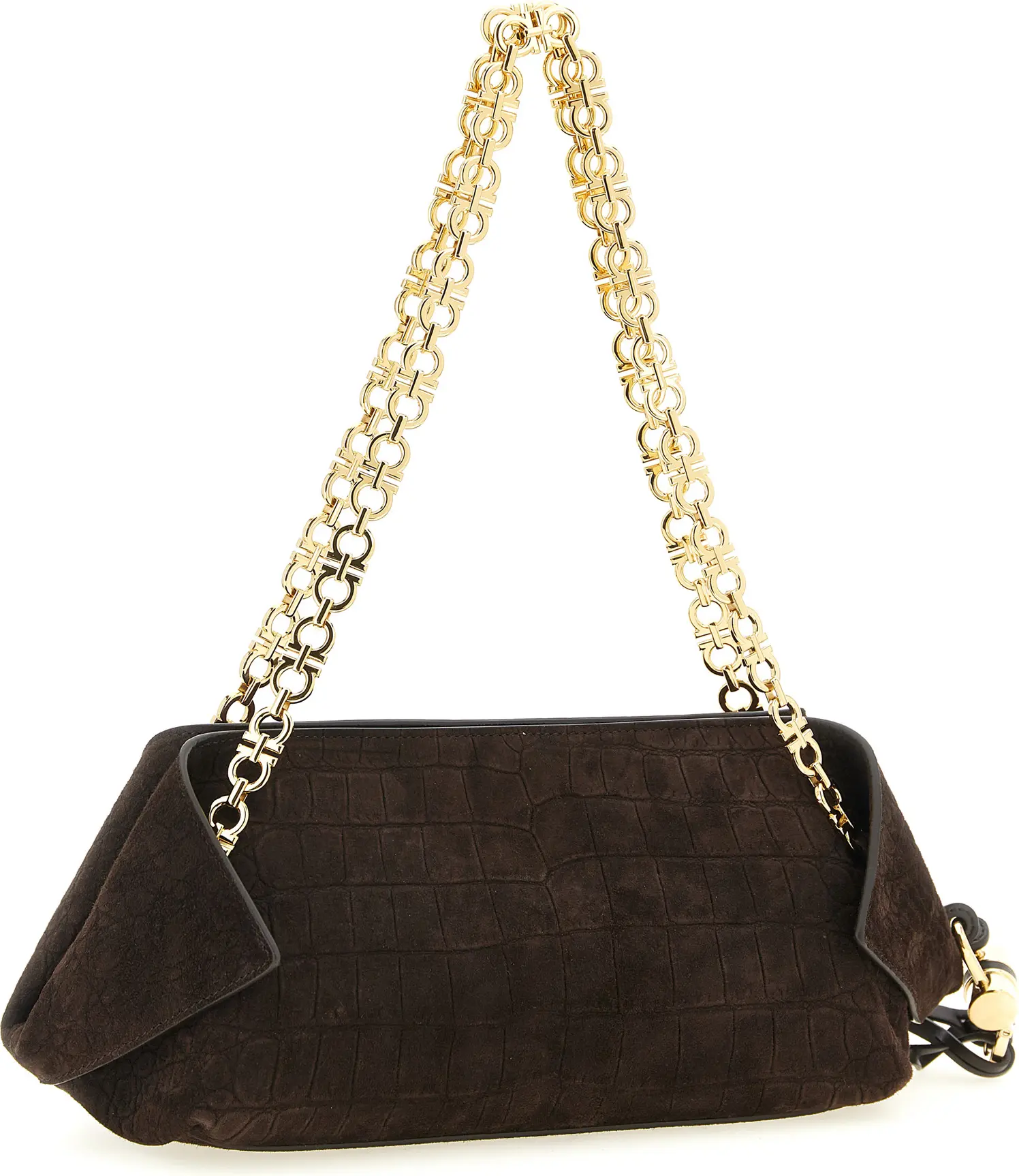 Shoulder Bag Ferragamo Jigarrang Echki Charm