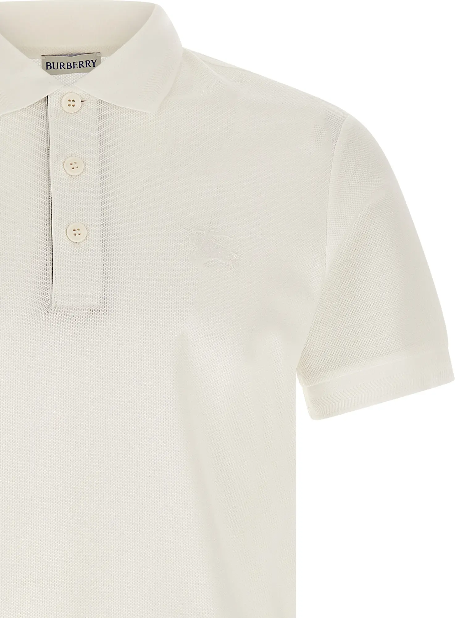 Polo Shirt Burberry White Cotton