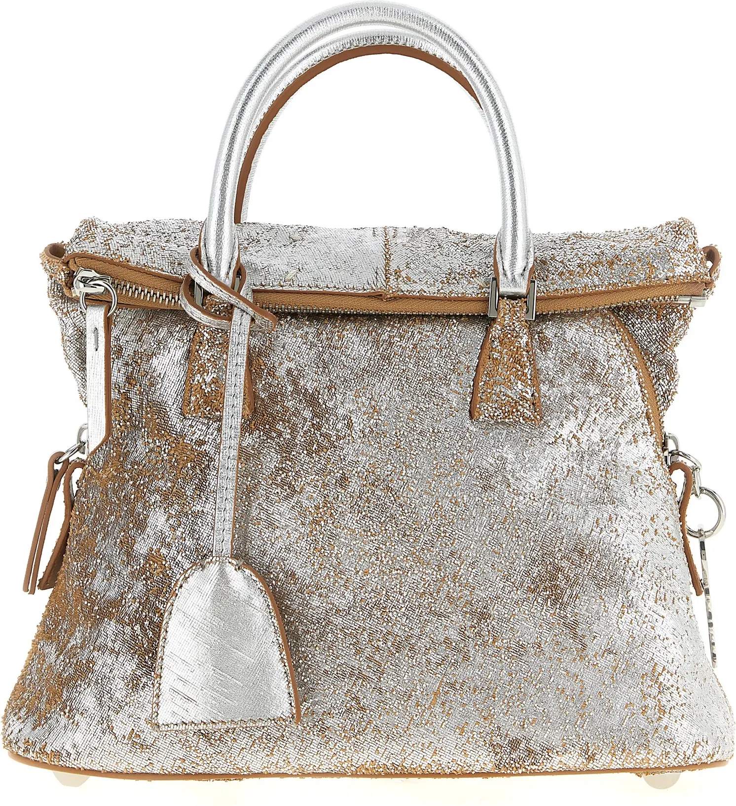 Сумка Maison Margiela Серебристая из кожи ягненка