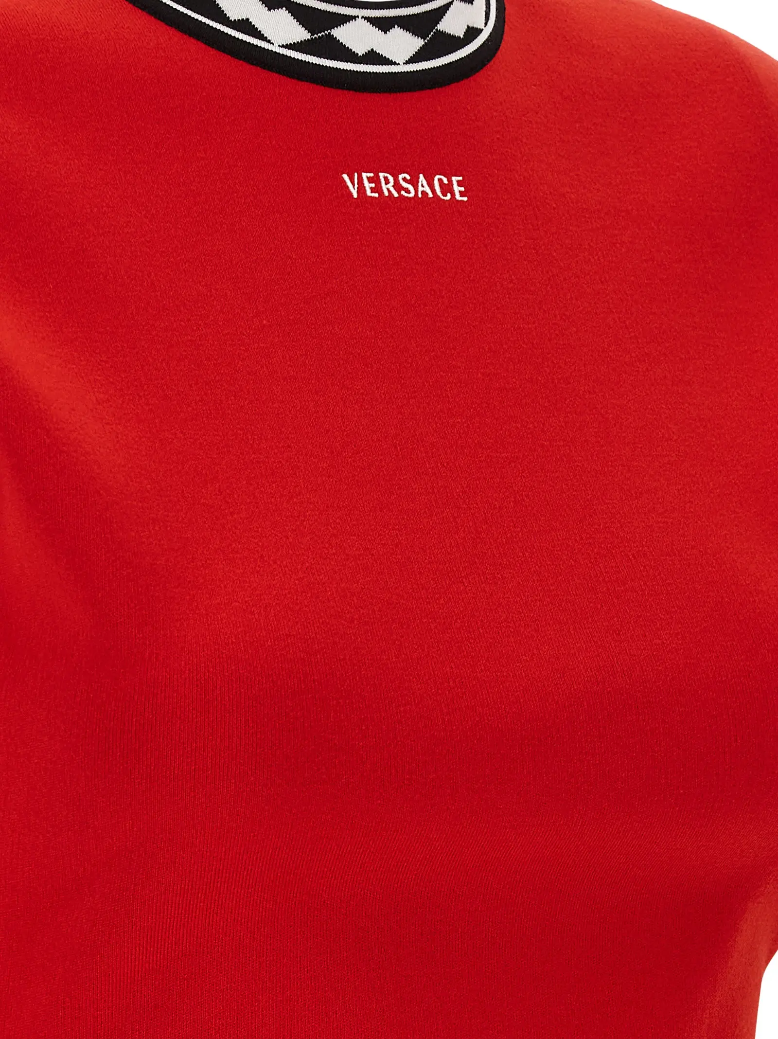 Cotton Mini Dress Versace