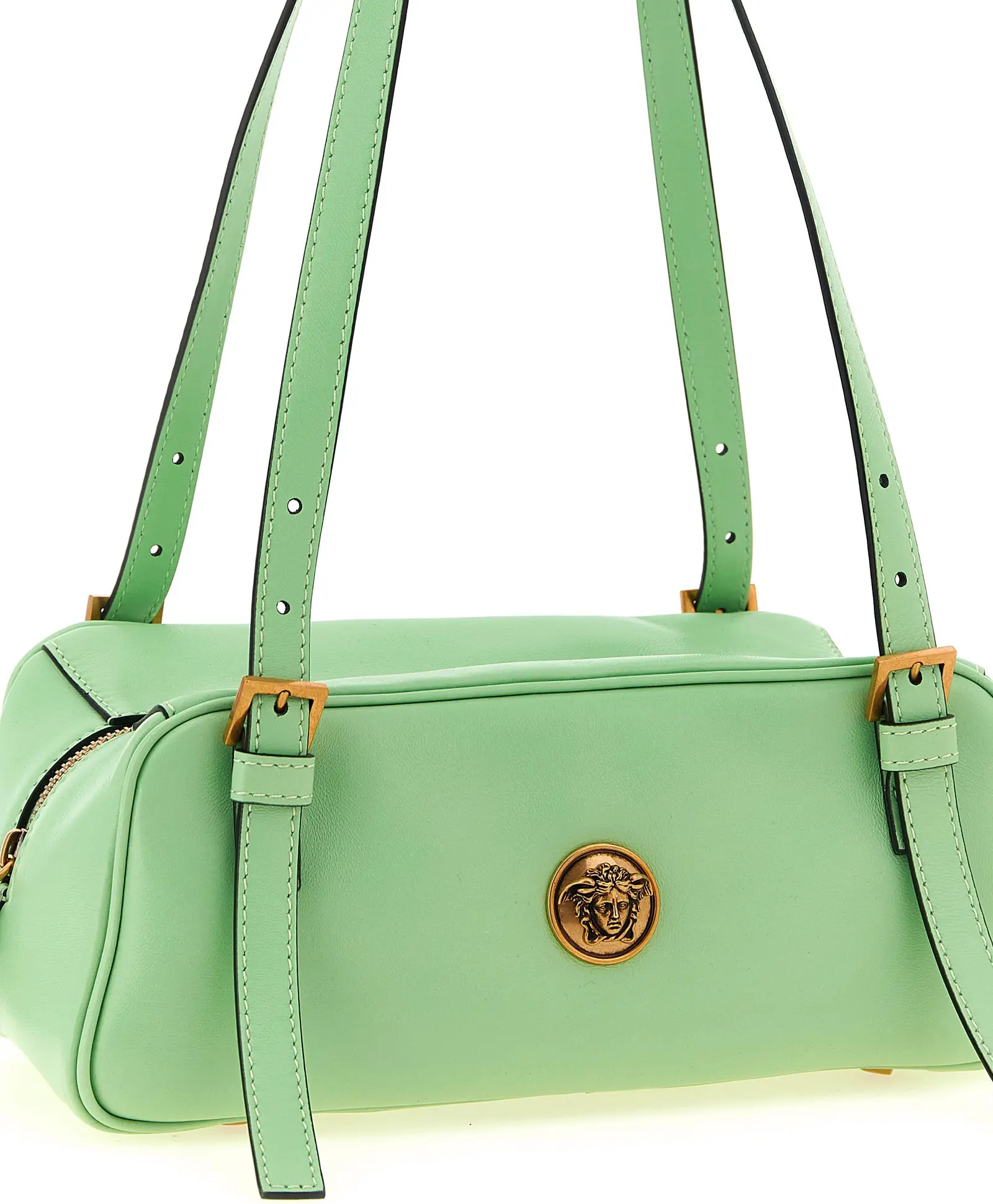 Bicolor Lamb Leather Shoulder Bag Versace