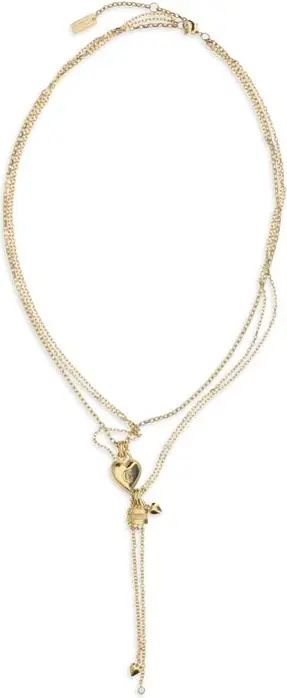 Gold Brass Necklace Chloe