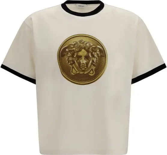 Футболка Versace Бежевая Хлопковая