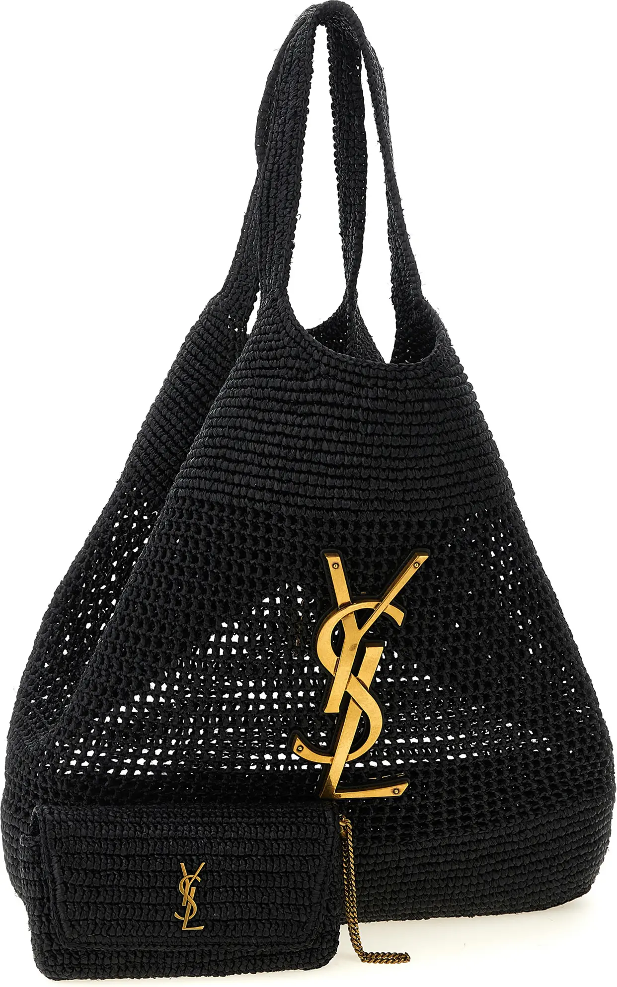 Tote Bag Saint Laurent Black Raffia
